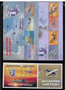 LIBERIA - 2003 NH 6 MINISHEETS+6 SOUVENIR SHEETS - HISTORY OF AVIATION