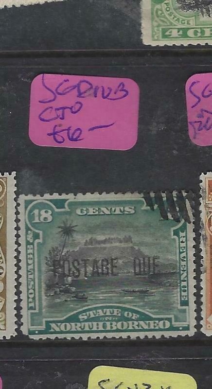 NORTH BORNEO  (P2601B)  18C POSTAGE DUE  , MOUNTAIN SG D10B  CTO