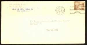 CANAL ZONE 1955 6c Airmail Sc C22 FORT KOBBE CC Cover Howard AIRFORCE Base