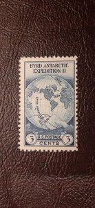 US Scott # 733; 3c Byrd Exped.; unused, no gum from 1933; Fine centering