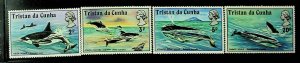 TRISTAN DA CUNHA Sc 202-5 NH ISSUE OF 1975 - WHALES - (AS24)