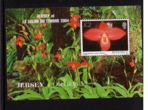 Jersey Sc 1129b 2004 Orchids Le Salon du Timbre stamp sheet mint NH