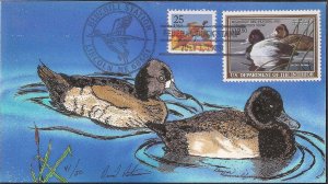 David Peterman Hand Painted Second Day Cover for the Federal 1989 Duck Stamp