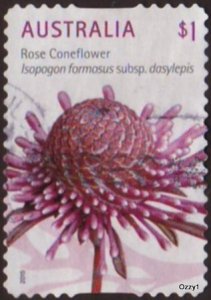 Australia 2015 Sc#4402 $1 Rose Coneflower USED-Fine-NH.