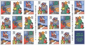 1996 32c Family Holiday Scenes, Booklet of 20 Scott 3113-3116 Mint F/VF NH