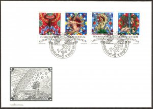 Liechtenstein 1978 Space Astrology Zodiac Set of 4 FDC