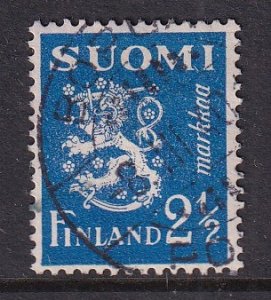 Finland    #174  used 1932  Lion  2 1/2m blue