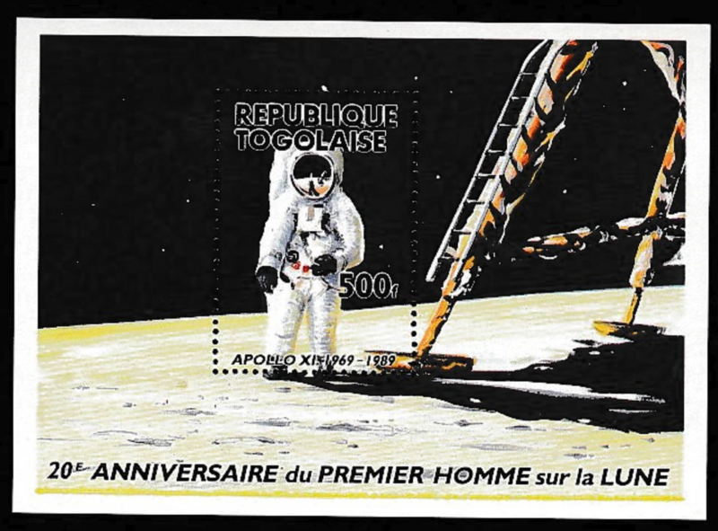 Togo #1550 YTBF279 MNH S/S CV$5 20th Anniv of Moon Landing/Astronaut