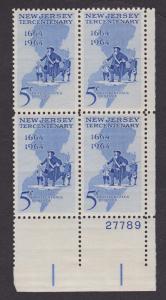 1247 New Jersey MNH Plate Block LR