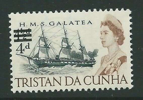 TRISTAN DA CUNHA SG108 1967 4d SURCHARGE MNH