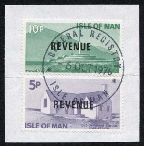 Isle of Man 10p and 5p QEII Pictorial Revenue CDS On Piece