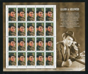 3446 Edward G Robinson Sheet of 20 34¢ Stamps MNH