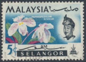 Selangor   Malaya  SC#  123  Used  Flowers  see details & scans