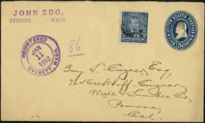 #U331 ENTIRE WITH GUAM #5 ON COVER TO POMONA, CALIFORNIA BP9988