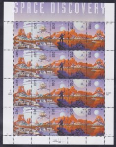 US 3242a (3238-42) MNH 1998 Space Discovery Full Pane of 20 Very Fine