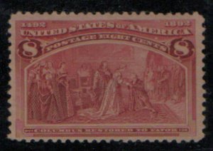 USA #236 F/VF OG H, small thin, vivid color! SELECT! Retail $50