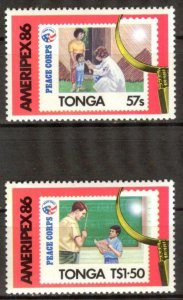 Tonga 1986 EXPO AMERIPEX'86 Stamps Set of 2 MNH