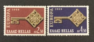 Greece 1968 #916-7, MNH, CV $3.75