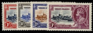 BRITISH VIRGIN ISLANDS GV SG103-106, SILVER JUBILEE set, LH MINT. Cat £25.