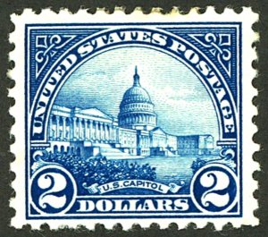 U.S. #572 MINT OG HR CREASES THIN