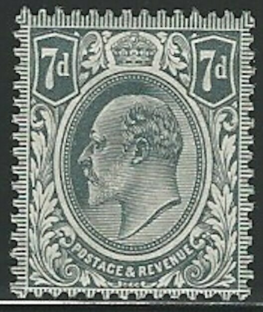 Great Britain, 1910, Scott #145, 7p Gray, Edward VII, Mint, N.H.