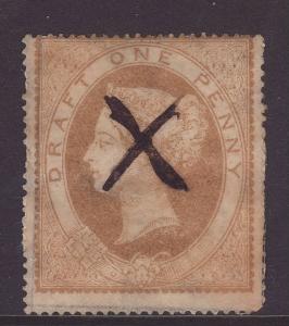 1853 GB 1d Draft Used