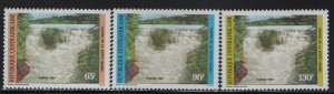 CENTRAL AFRICAN REPUBLIC, 737-739, MNH, 1985, KOTTO WATERFALLS