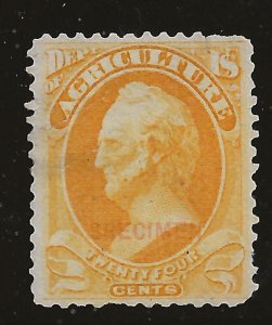 O8s 24¢ SPECIMEN OVERPRINT, SCARCE, SCOTT $400 