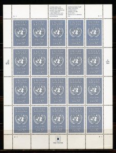 UNITED STATES SCOTT #2974 32c UNITED NATIONS SHEET(20) MINT NH