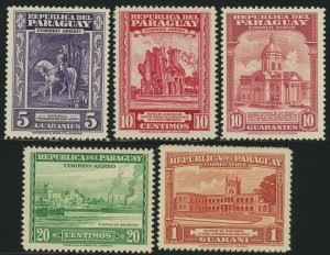 Paraguay #C158-C162 Airmail 1946 Overprint Postage Stamps Latin America Mint NH