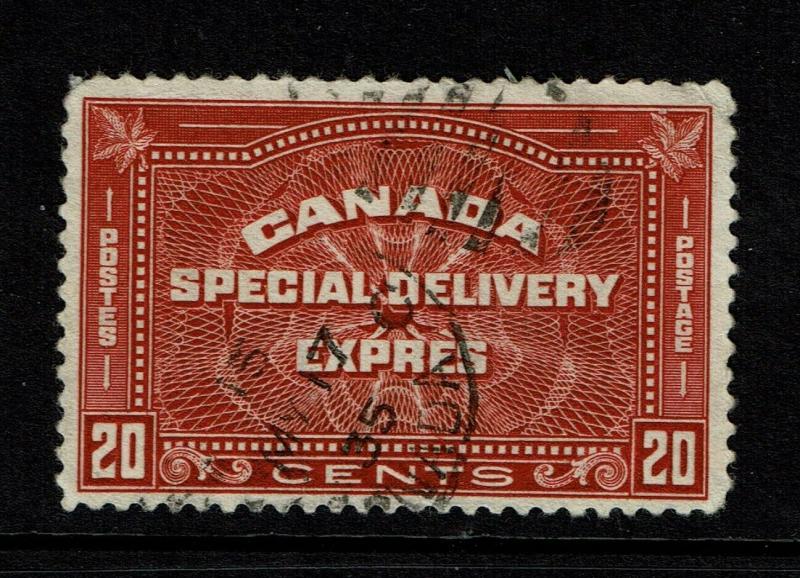 Canada SC# E5, Used, hinge remnant - S6809