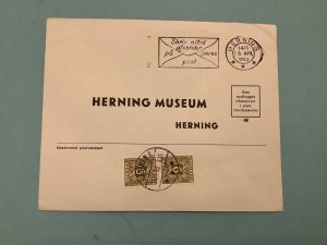 Denmark Herning Museum 1953 Stamps Cover  R41608