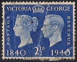 Great Britain #256 2 1/2P George used EGRADED XF 88 XXF