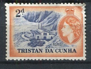 TRISTAN DA CUNHA; 1950s early QEII Pictorial issue fine Mint hinged 2d. value