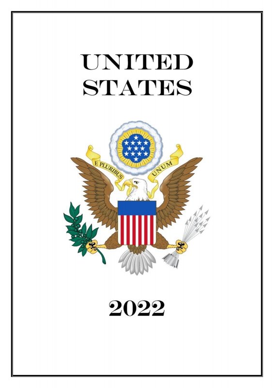 USA United States 2022  Update  PDF (DIGITAL)  STAMP ALBUM PAGES 