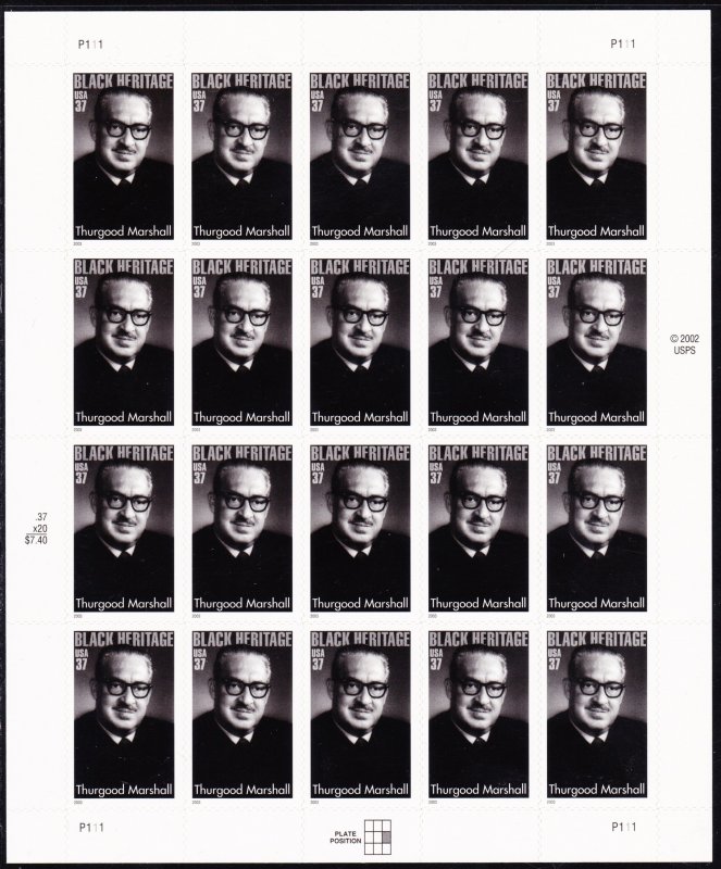3746 Sheet of 20, MNH, XF