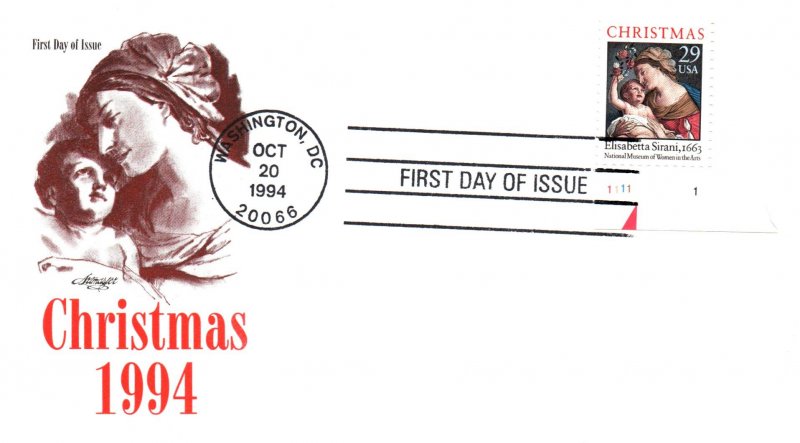 US 2871 Christmas Madonna Artmaster U/A FDC