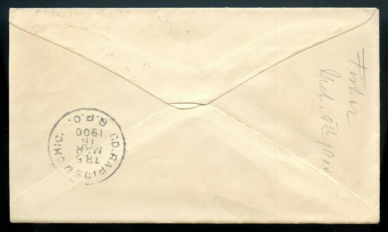 US Type III 1st Bur. Iss. on 1900 Wilmore, Kansas RPO Cover