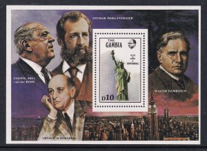 Gambia 634 Statue of Lberty Souvenir Sheet MNH VF