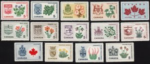 Canada = Coats-of-Arms = Emblems #417-429a MNH-VF Full set of 14