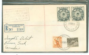 Australia  174/223A/276 1954 Antarctica, Polar Exploration, registered rates; Australian National Antarctic research expedition