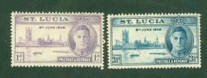 ST LUCIA 127-8 MH CV $0.50 BIN $0.30