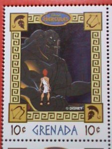 ​GRANADA- DISNEY CARTOON-HERCULES GROWS UP FULL SHEET MNH-VERY FINE