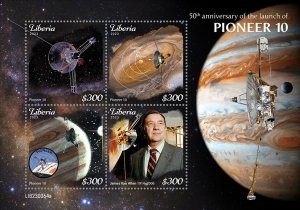 2023 10 - LIBERIA - PIONEER 10    50TH          4V  complet set    MNH **