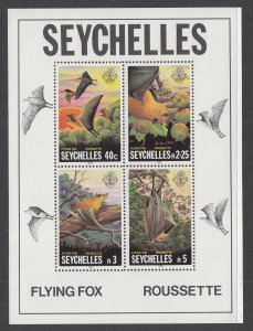 Seychelles 482a Flying Fox Souvenir Sheet MNH VF