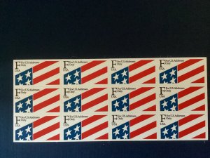 USA Booklet Scott #2522a F 29-cent FLAG pane of 12 self adhesive unfolded MNH