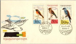 Czechoslovakia, Worldwide First Day Cover, Birds