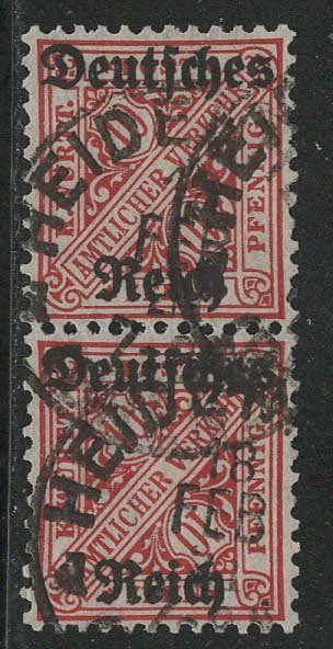 German States Wurttemberg Scott # O177, used, pair, exp h/s