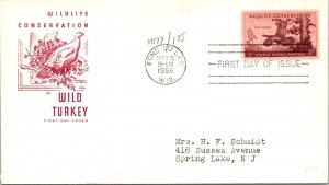 FDC 1956 - Wildlife Conservation, Wildlife Turkey - Fond Du Lac, Wis  - F33500