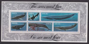 South West Africa 442a Whales Souvenir Sheet MNH VF